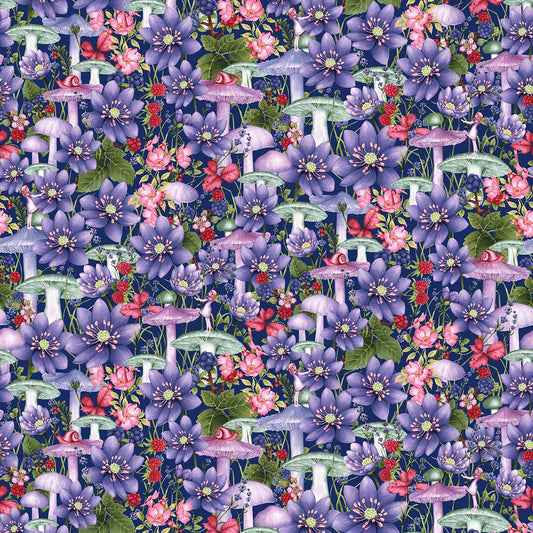 Minu and Wildberry Botanical Fabric - By the yard