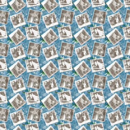 Cold Winter Morning Patch Toss Fabric - By the yard