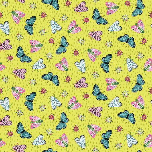 Tropical Menagerie Small Butterflies and Moths Fabric - By the yard