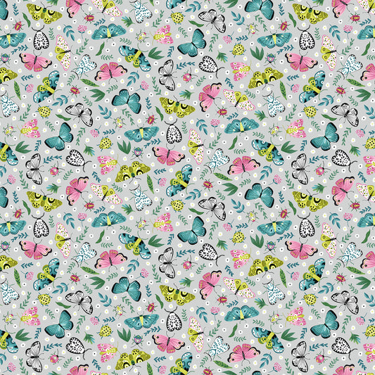 Tropical Menagerie Large Butterflies and Moths Fabric - By the yard