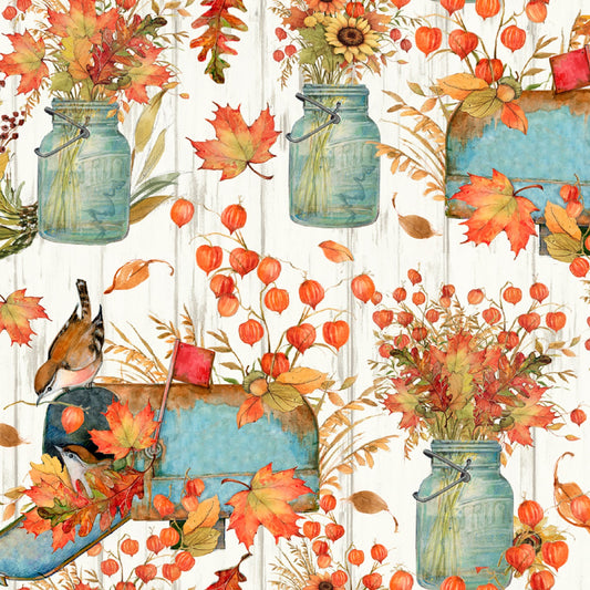 Harvest Mason Jars - By the yard