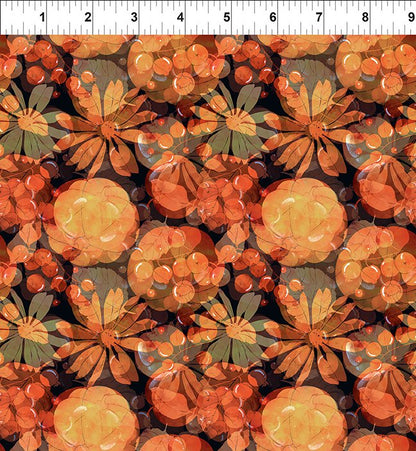 Reflections of Autumn Multi Pumpkins Fabric - By the yard