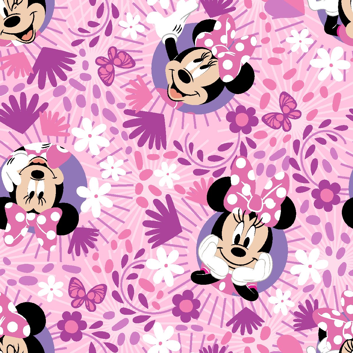 Disney Minnie Mouse Icon Badge Fabric by the Yard - 80150-A62078
