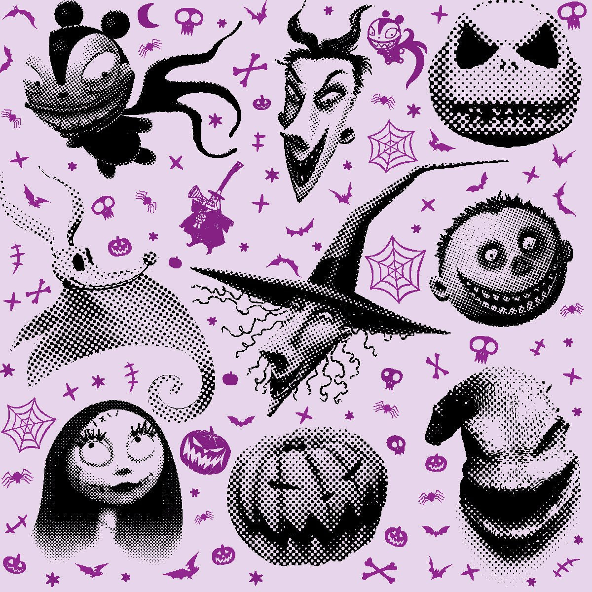 Disney The Nightmare Before Christmas Character Pack Fabric by the Yard - 80160-A62078