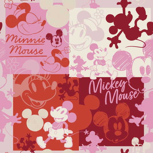 Disney Mickey and Minnie Pink - By the yard