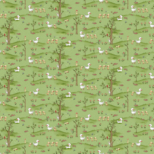 River Romp Ducks in the Meadow Fabric - By the yard