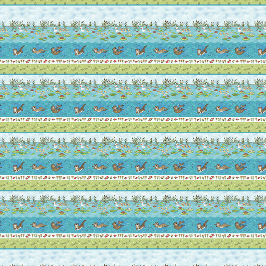 River Romp Stripe Fabric - By the yard