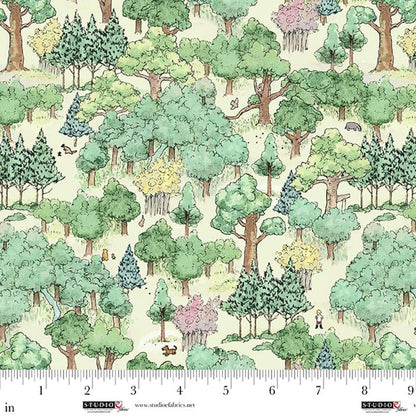 Classic Winnie the Pooh Forest Fabric - By the yard