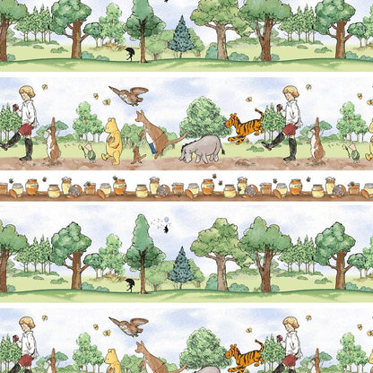 Classic Winnie the Pooh Stripe Fabric - By the yard