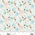 Bathing Bonnies Toiletries Mint Fabric by Beth Reed for Studio E Fabrics
