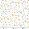 Bathing Bonnies Milk Bottle Florals White Fabric by Beth Reed for Studio E Fabrics