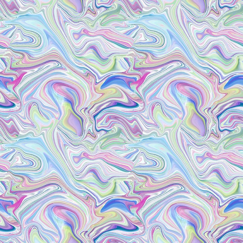 Unicorns Marble Multi Fabric - By the yard