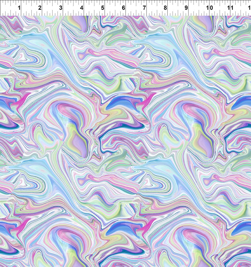 Unicorns Marble Multi Fabric - By the yard
