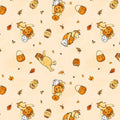 Haunted Acre Wood Bears Yellow Fabric - 9128-44