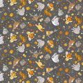 Haunted Acre Wood Costumed Crew Charcoal Fabric - 9132-93