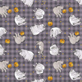Haunted Acre Wood Ghosts Purple Fabric - 9138-59