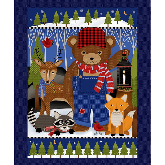 A Day in the Woods Fabric Panel