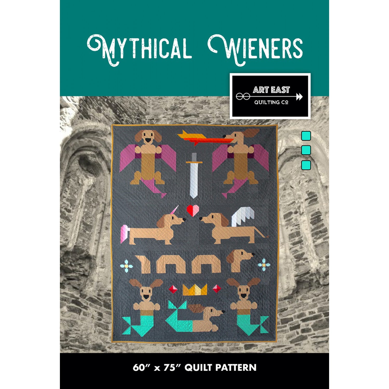 Art East Mythical Wieners Quilt Pattern