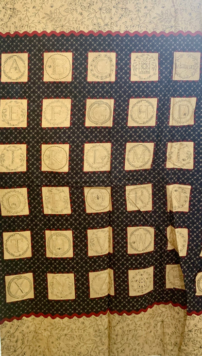 Full Circle Letters Black Fabric Panel