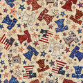 American Freedom Liberty Bell Parchment Fabric