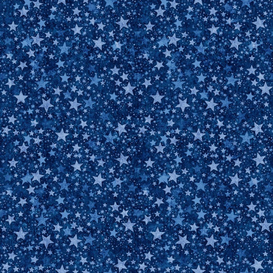 American Freedom Stars Blue Fabric - By the yard