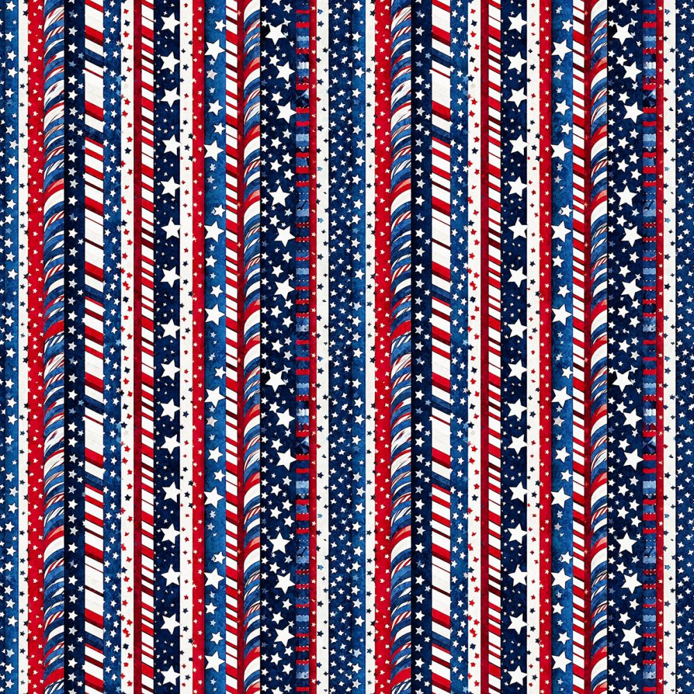 American Freedom Stripe Multi Fabric - By the yard