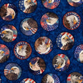 American Freedom Eagle Badges Blue Fabric
