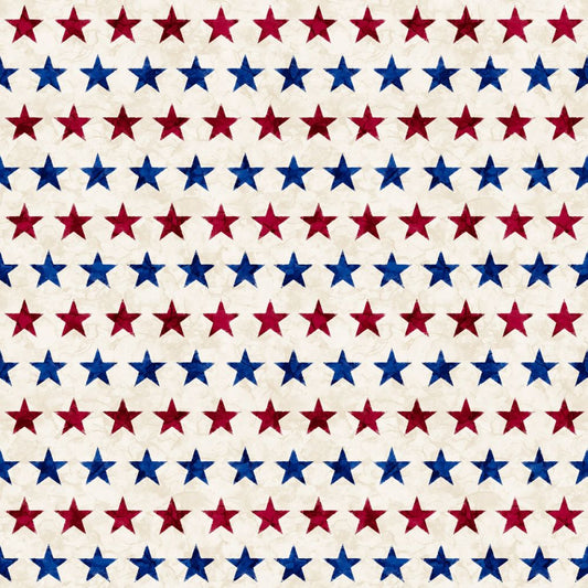 American Freedom Star Row Multi Fabric - By the yard