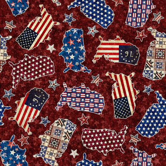 American Freedom USA Red Fabric - By the yard
