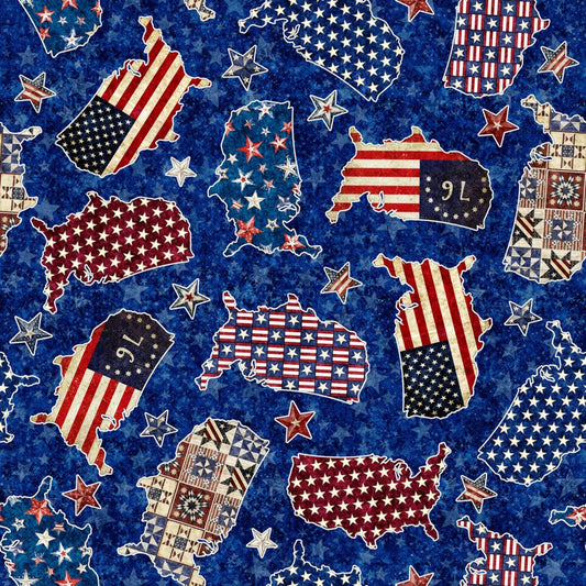 American Freedom USA Blue Fabric - By the yard