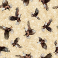 American Freedom Eagle Flight Parchment Fabric