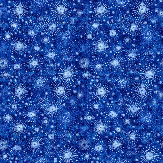 American Freedom Fireworks Blue Fabric - By the yard