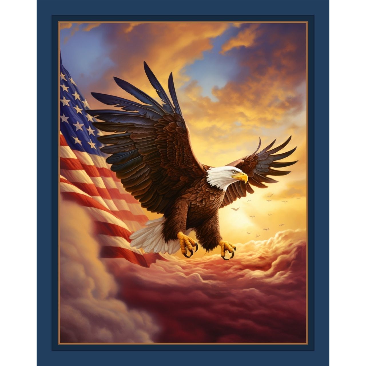 American Sunset Fabric Panel