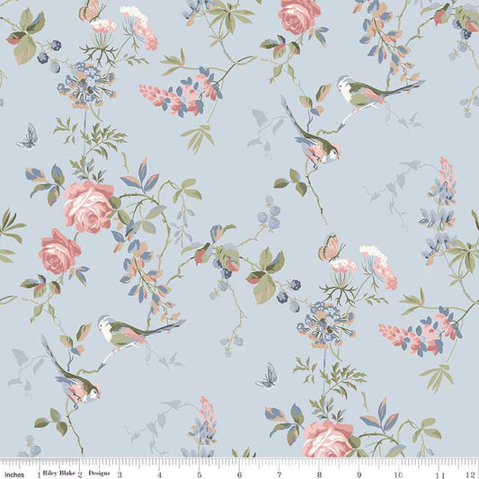Anne of Green Gables Floral Sky Fabric - By the yard