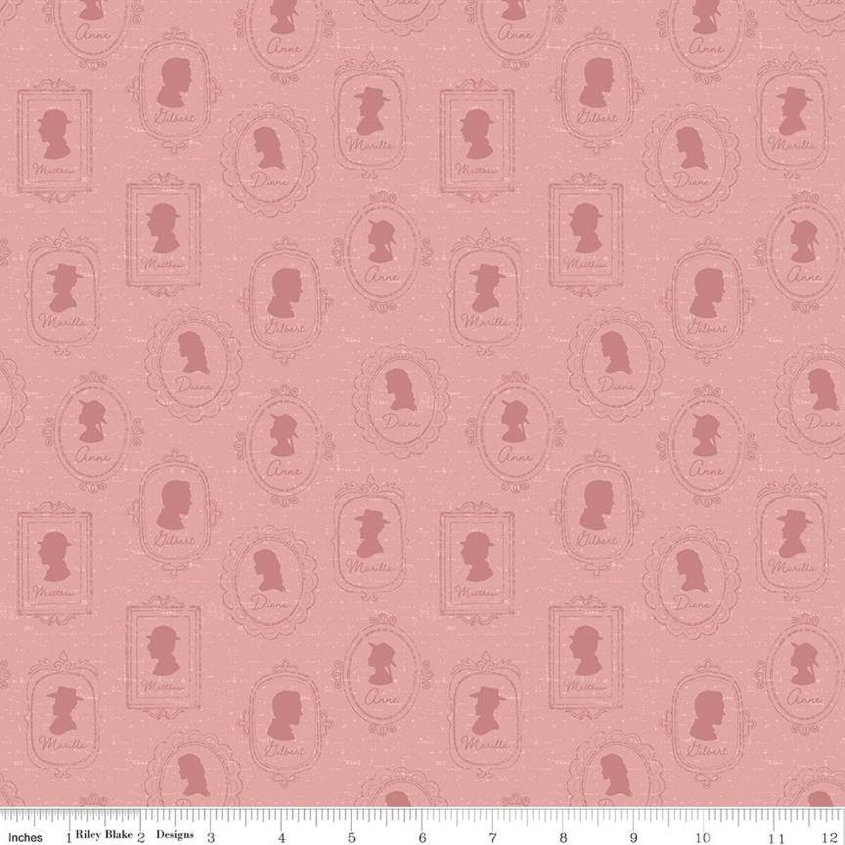 Anne of Green Gables Silhouettes Rose Fabric