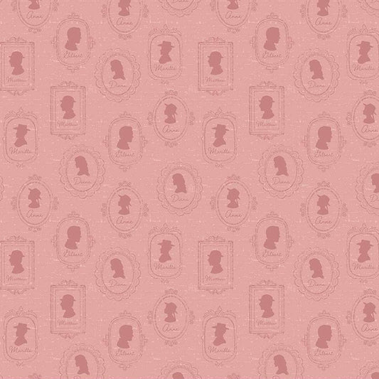 Anne of Green Gables Silhouettes Rose Fabric - By the yard