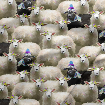 Back to the Farm Black Sheep Fabric - By the yard