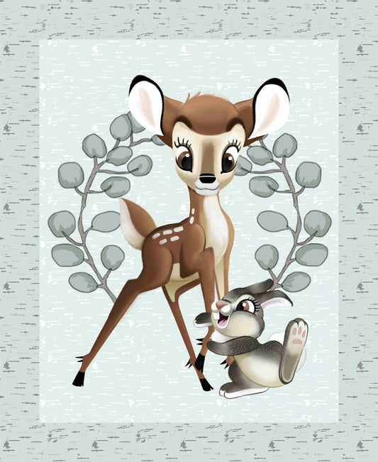 Disney Bambi & Thumper Panel 36"