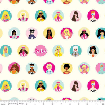 Barbie World Barbie Main Cream Fabric - By the yard