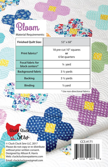 Cluck Cluck Sew Bloom Quilt Pattern