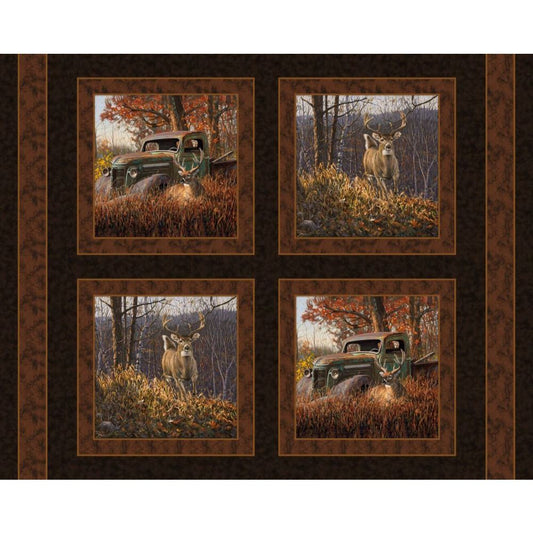 Bucks & Trucks Pillow Fabric Panel