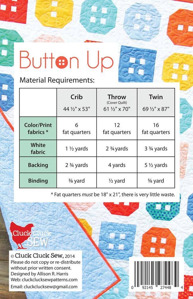 Cluck Cluck Sew Button Up Quilt Pattern