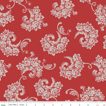Emma Red Fabric - By the yard
