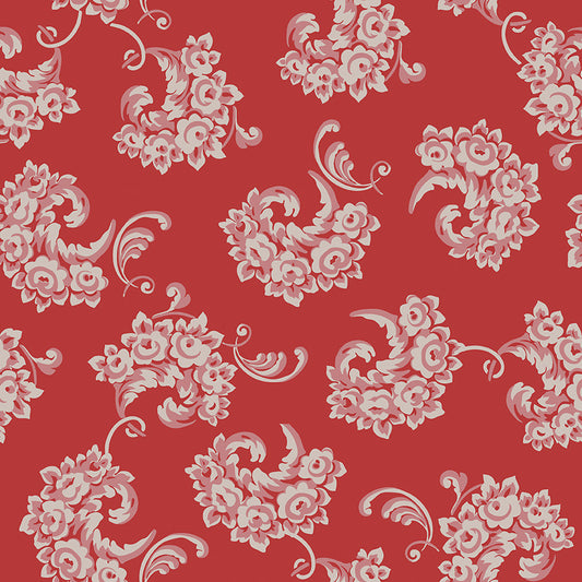 Emma Red Fabric - By the yard