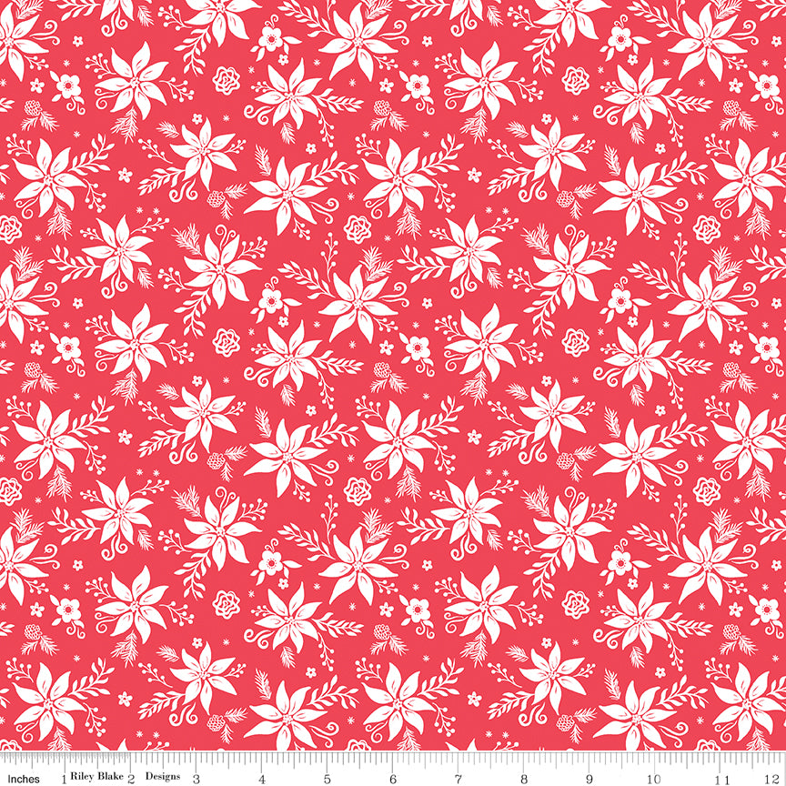 Winter Wonder Tonal Red Fabric - By the yard