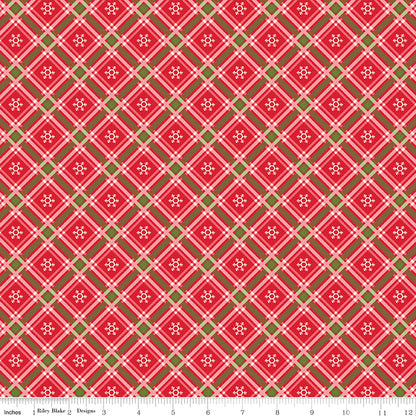 Winter Wonder Plaid Red Fabric - By the yard