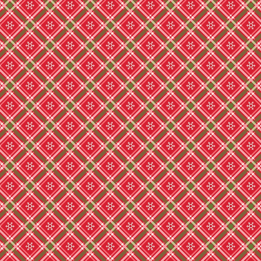Winter Wonder Plaid Red Fabric - By the yard