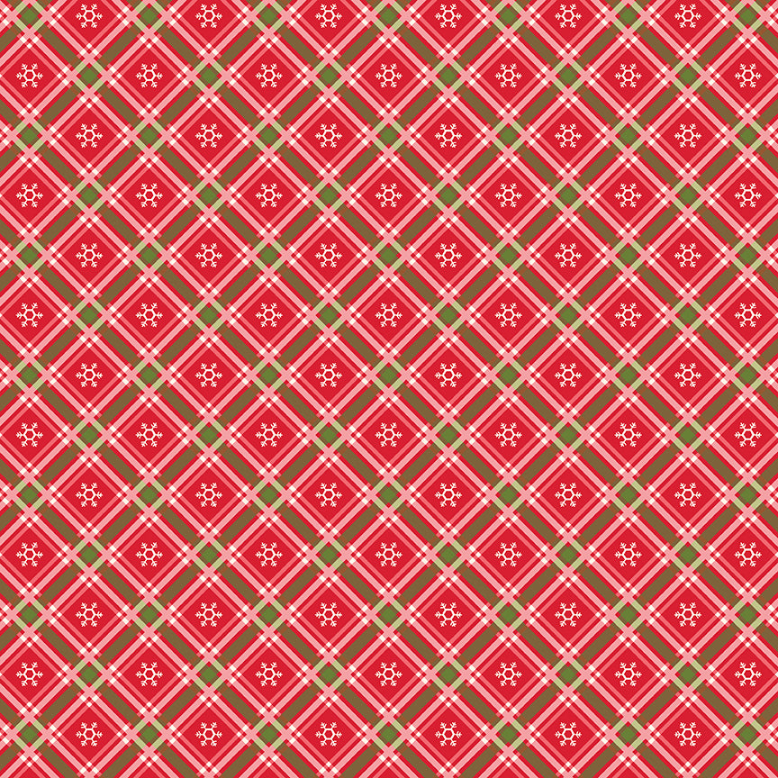 Winter Wonder Plaid Red Fabric - By the yard