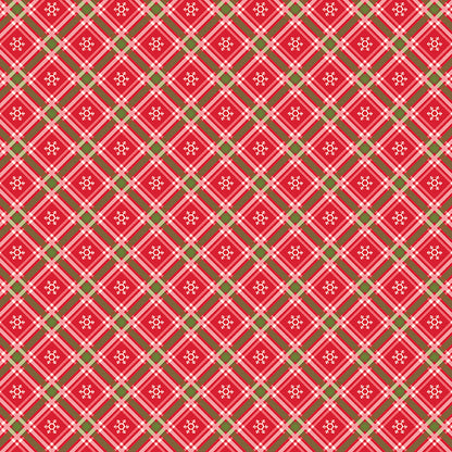 Winter Wonder Plaid Red Fabric - By the yard