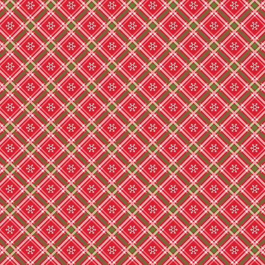 Winter Wonder Plaid Red Fabric - By the yard